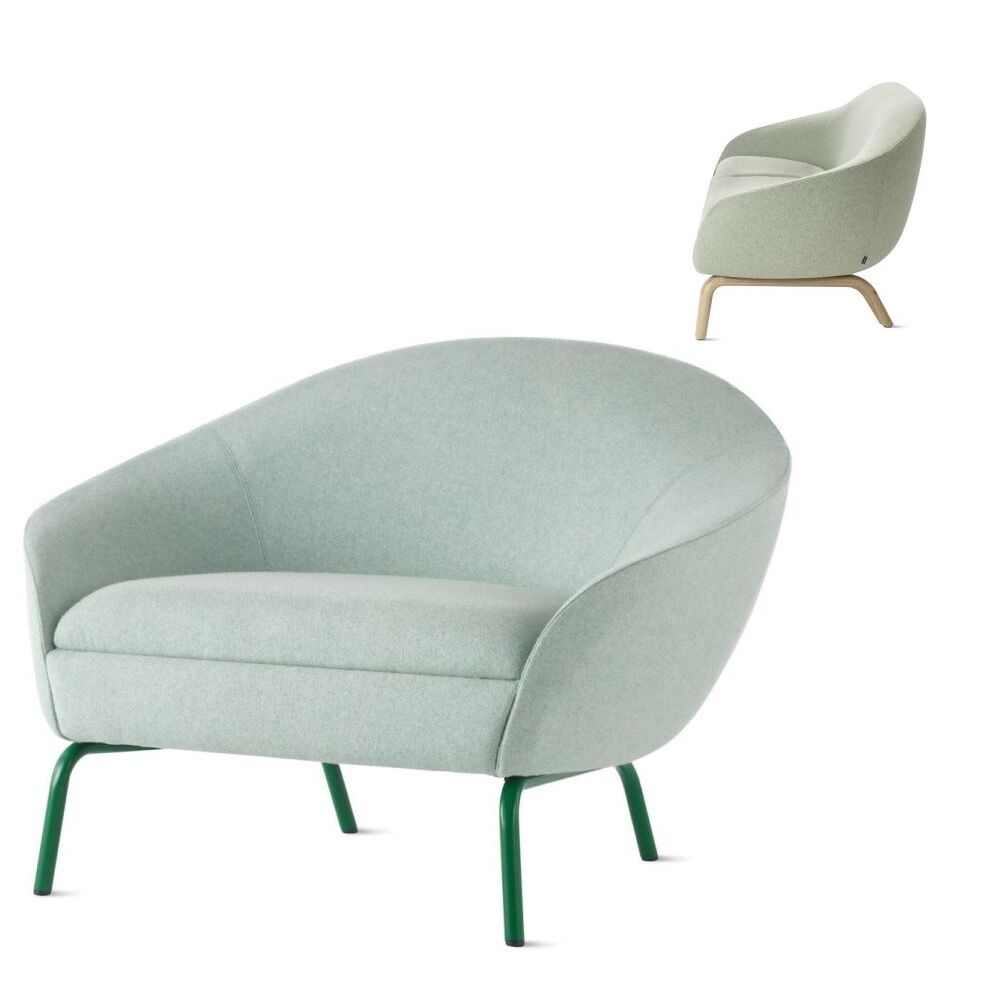 NaughtOne Ever Chair Loungesessel - Design-Sessel mit Armlehnen, Holzbeinen oder 4-Fuß-Gestell frei konfigurierbar - 10 Jahre Herstellergarantie Image