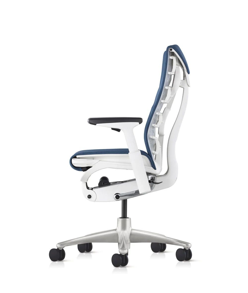 Herman Miller Embody Weiß-Blau, Fußkreuz