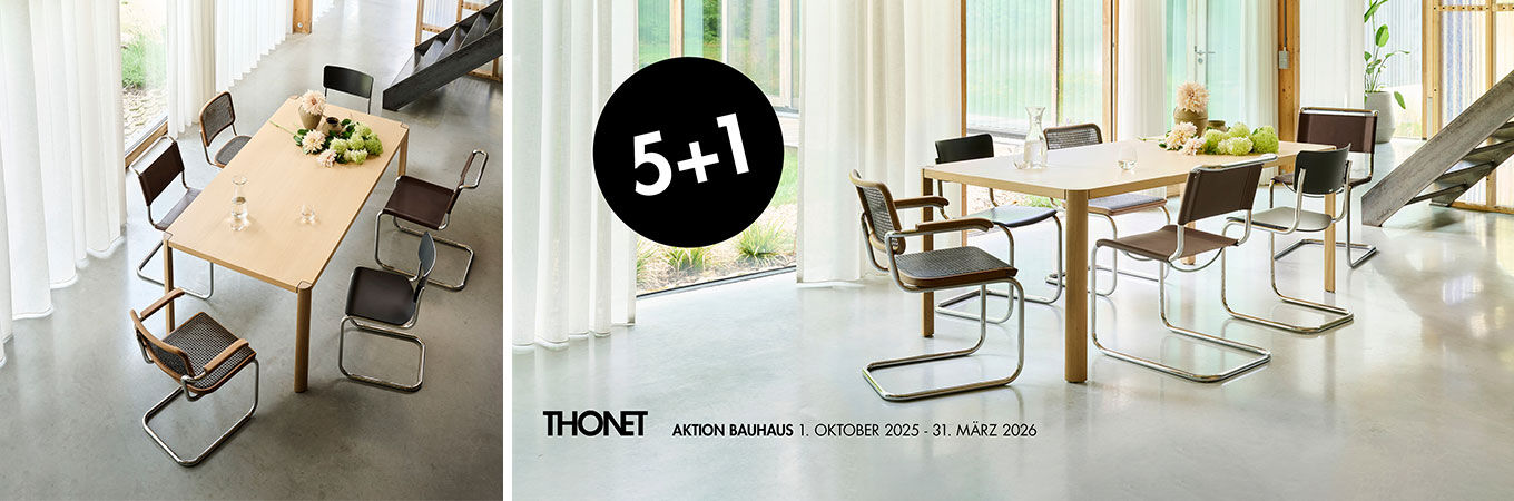 Thonet S32 und S64 Freischwinger in der 6 für 5 Aktion