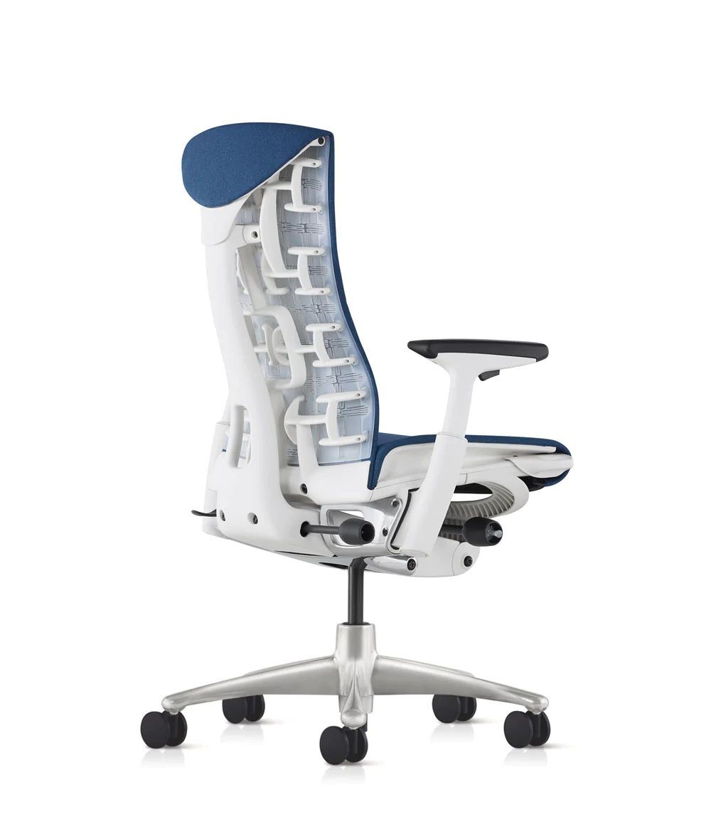 Herman Miller Embody Weiß-Blau, Fußkreuz