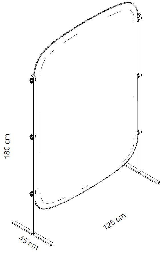 Caimi Snowgems Divider Schallschutz Stellwand