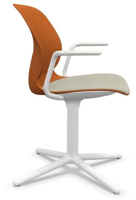 Moderner ergonomischer Bürostuhl mit orangem Rückenlehne und Sitzpolster, ideal für gesundes, dynamisches Sitzen.