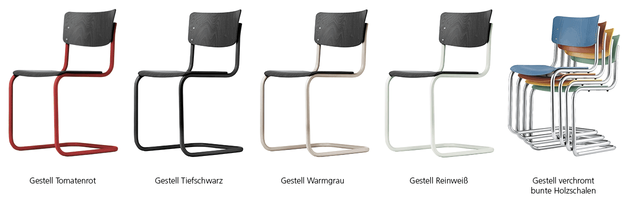 Thonet S43 Freischwinger in verschiedenen Farben