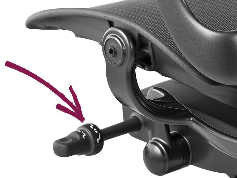 Herman Miller Aeron Einstellung Neigungsbegrenzung Herman Miller Aeron Einstellung Neigungsbegrenzung