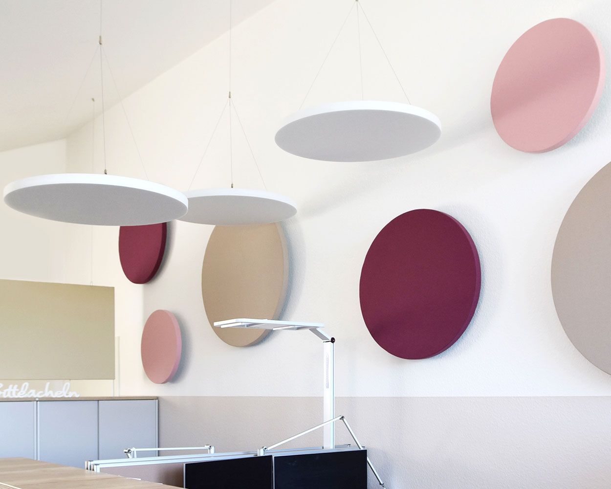 fm Büromöbel Akustik Deckensegel rund