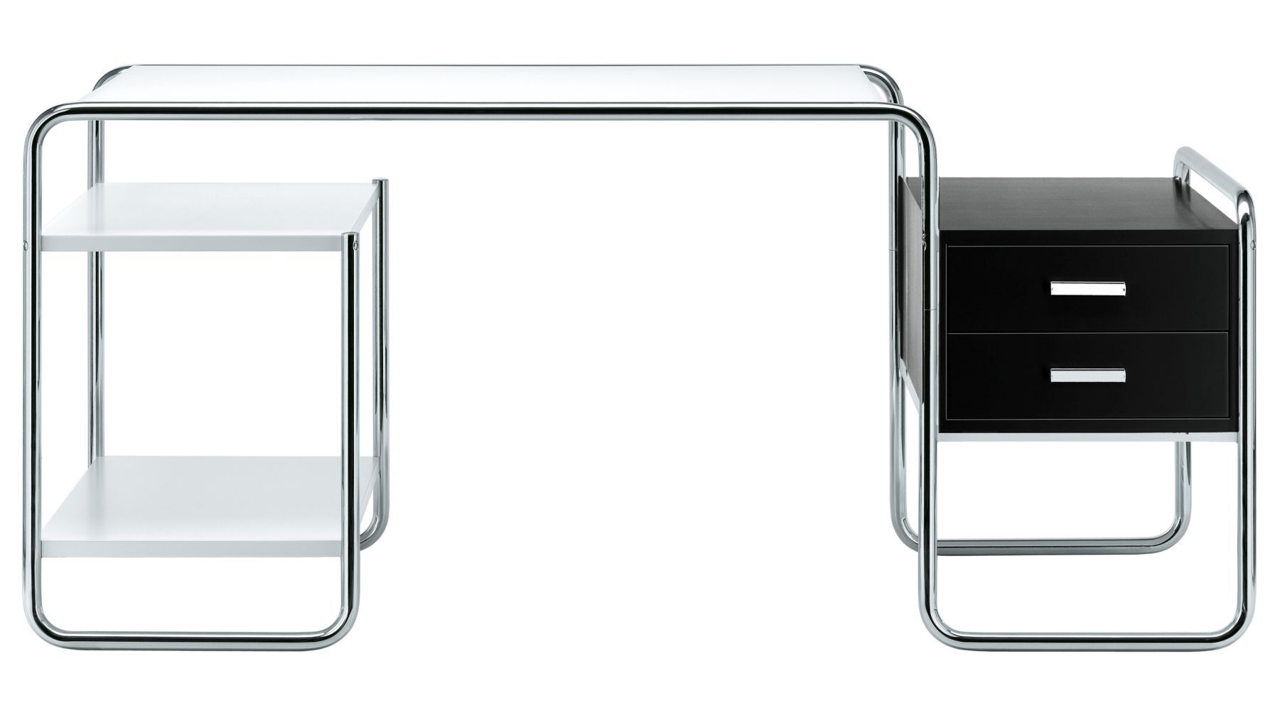 Thonet S 285, Schreibtisch, Stahlrohrgestell,