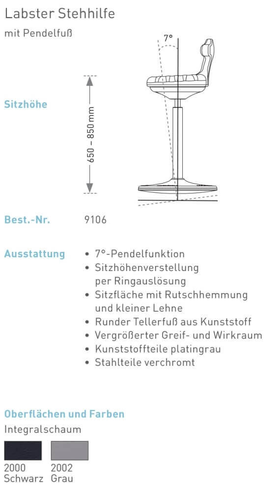 Labor-Stehhilfe Bimos Labster 9106 ab Lager