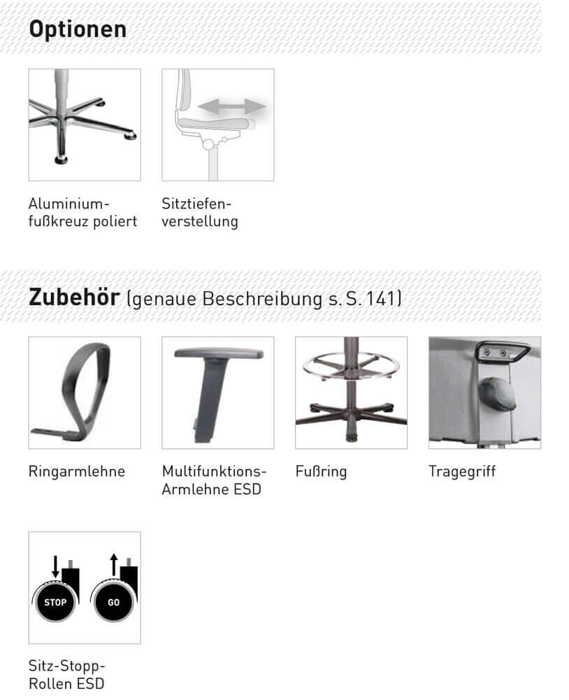 Bimos Sintec 3 ESD Stuhl hoch