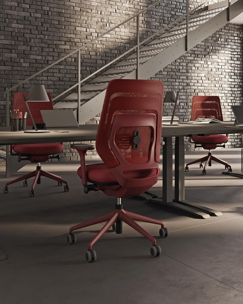 fm Asiento Bürodrehstuhl, Synchronmechanik,