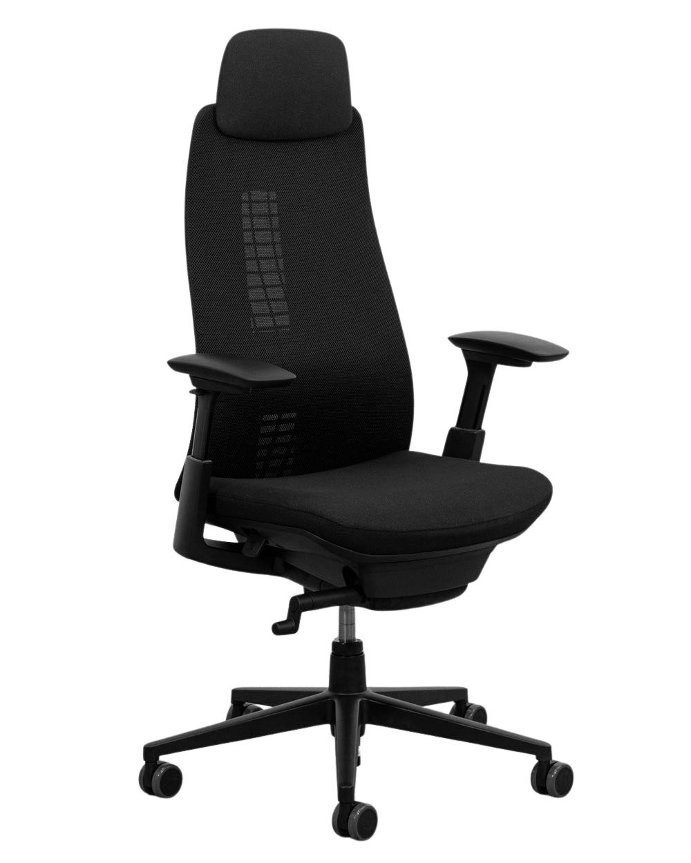 Haworth Fern, Bürostuhl, Black Edition, mit Kopfstütze & Lordosenstütze